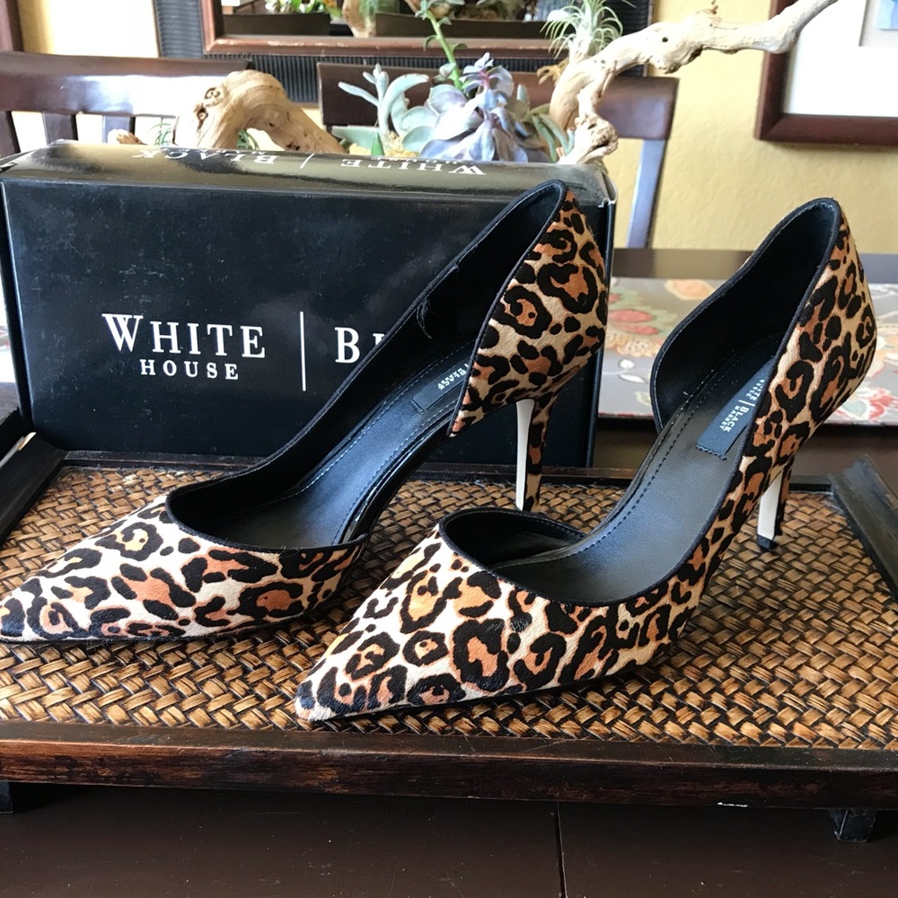 NEW White House Black Market ELLA Leopard heels 10